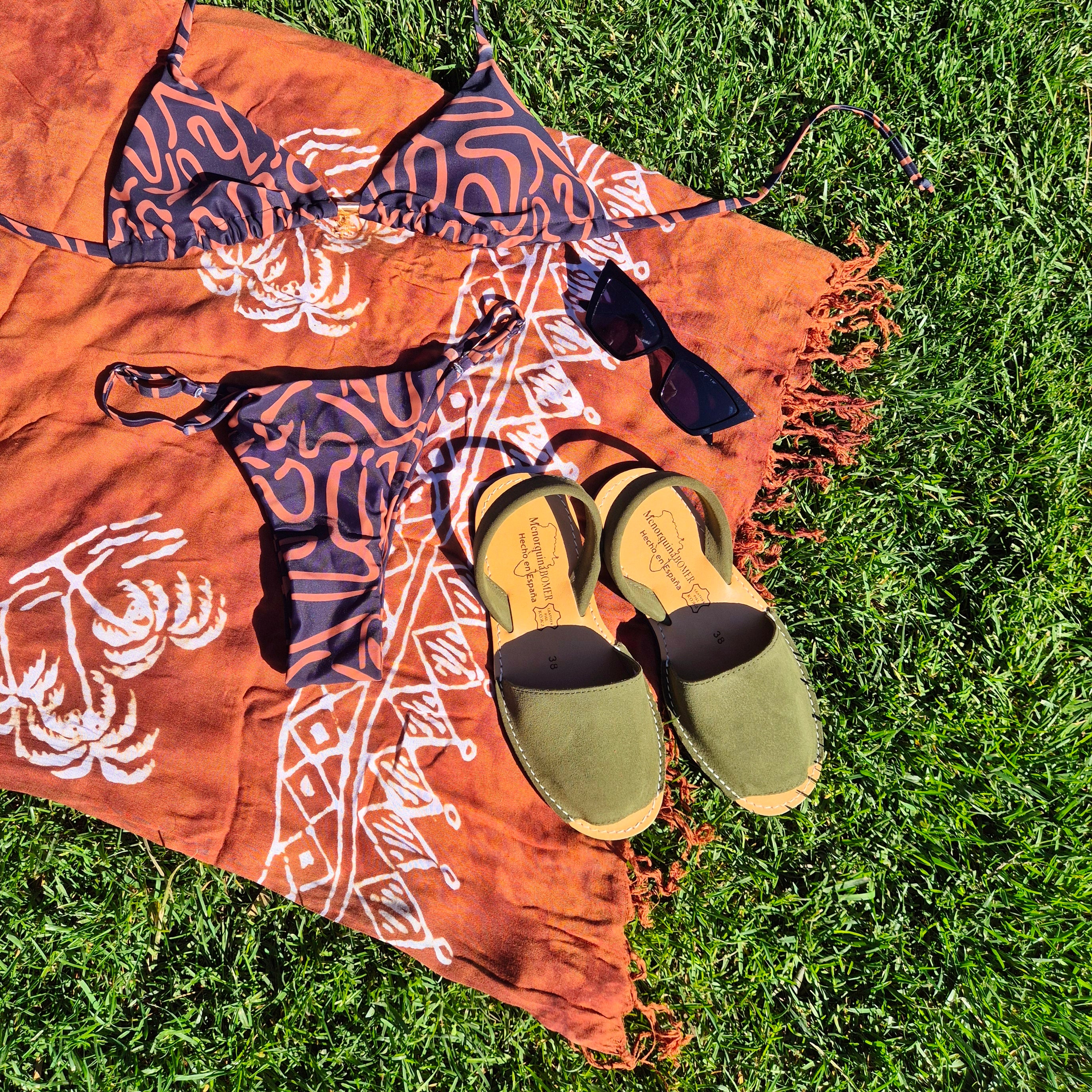 Minorcan Sandals - Moss Suede