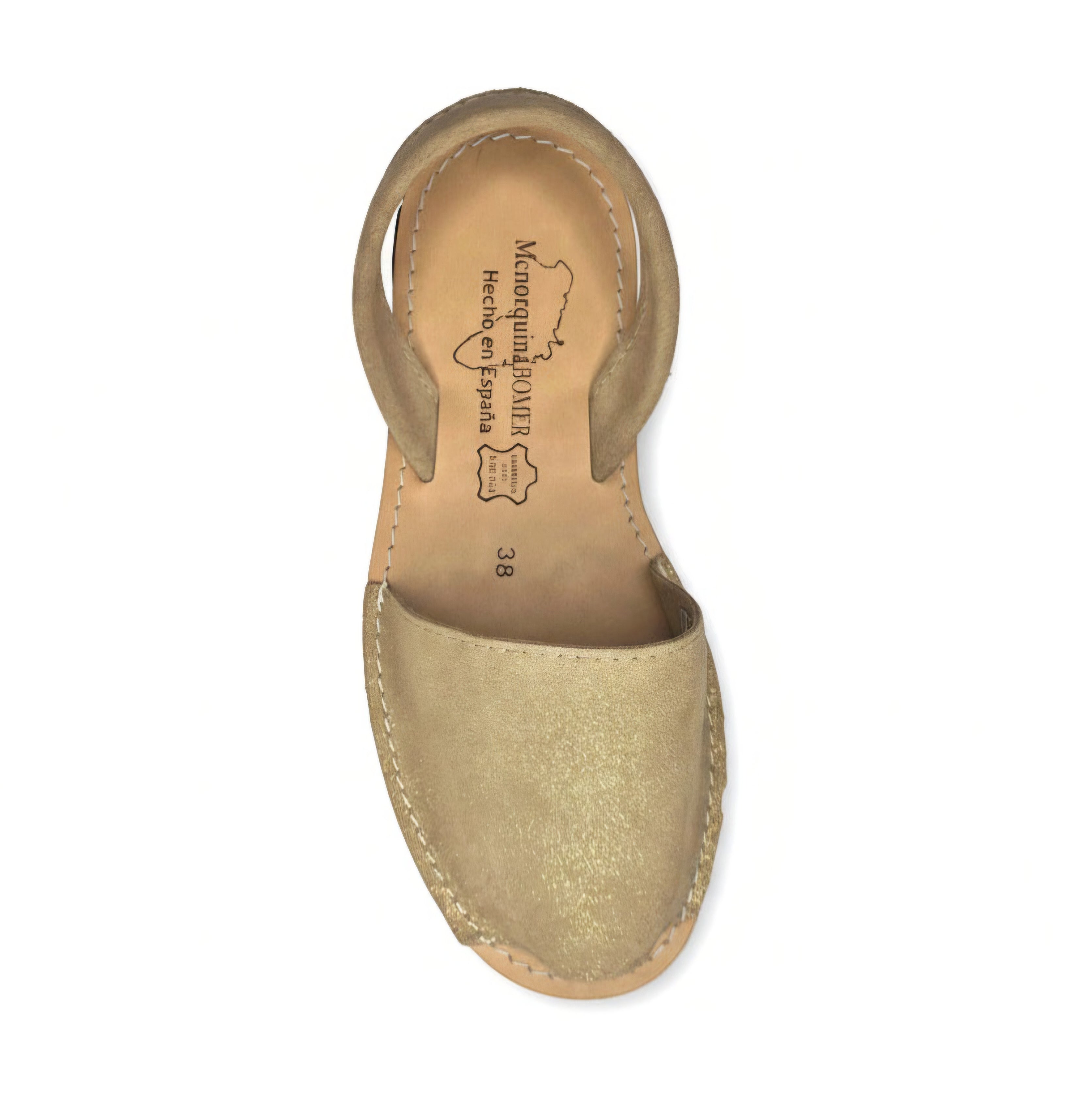 Minorcan sandals - Suede Glitter Sand