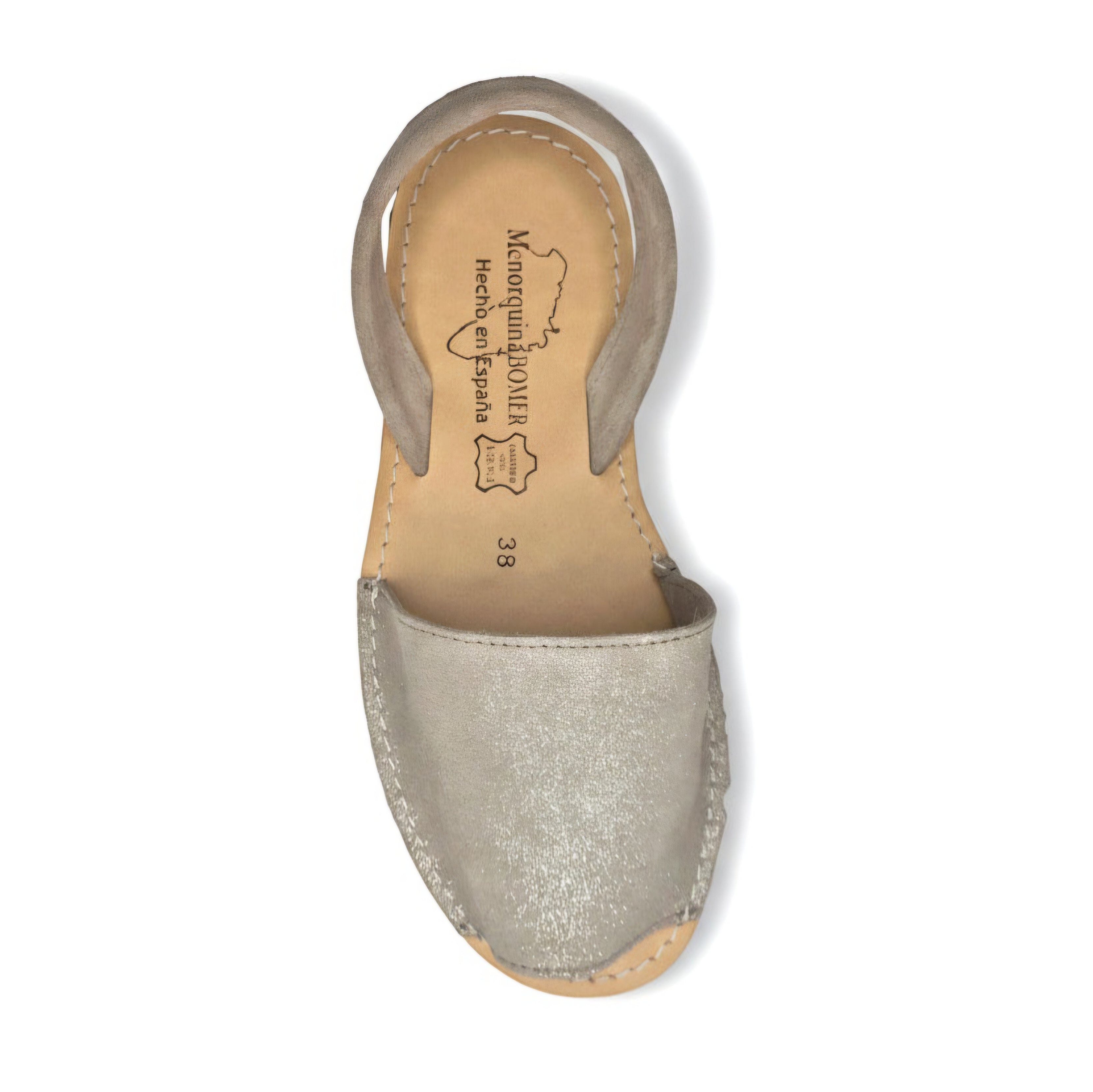 Minorquines - Suede Glitter Taupe