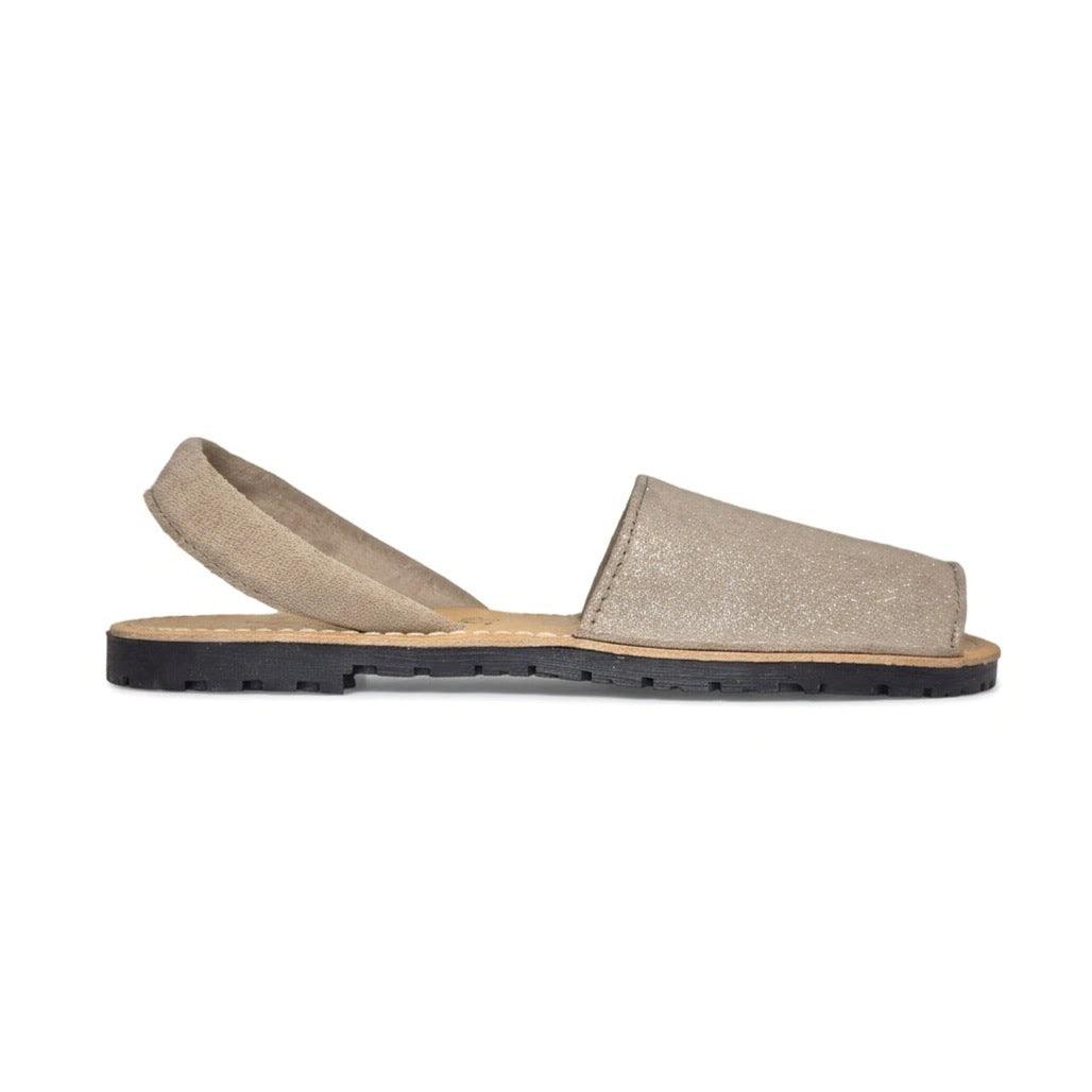 Minorquines - Suede Glitter Taupe