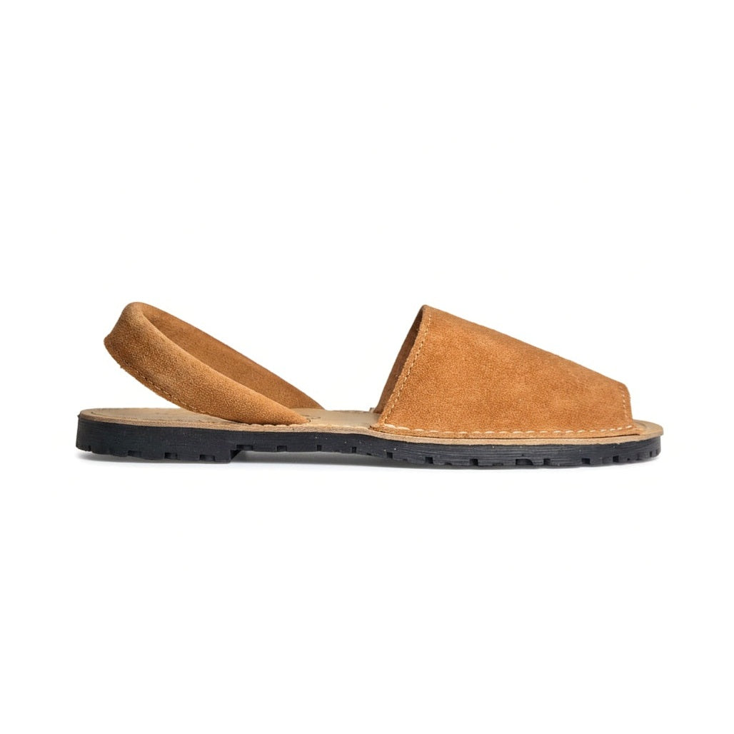 Menorcan sandals - Suede Camel
