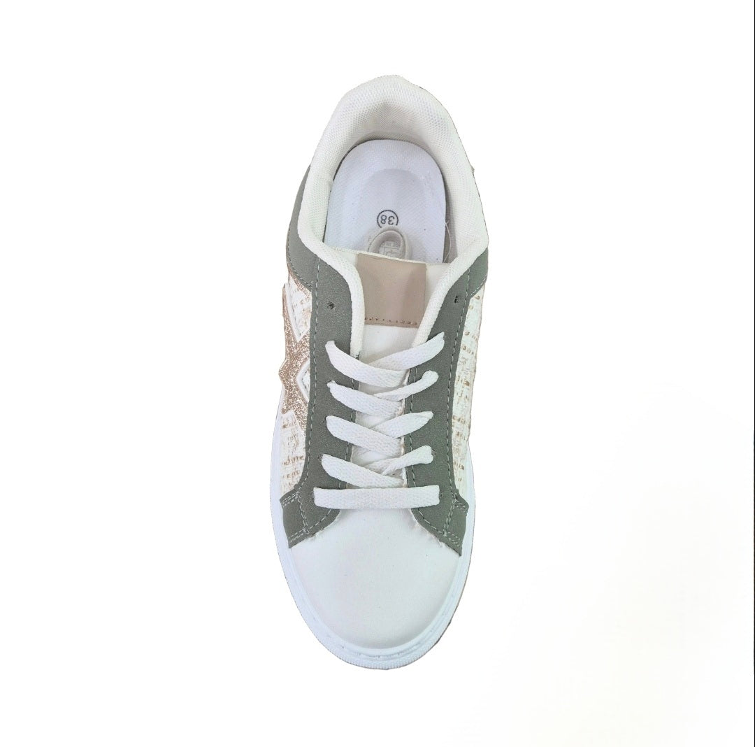 Baskets étoile pailletée - Vert