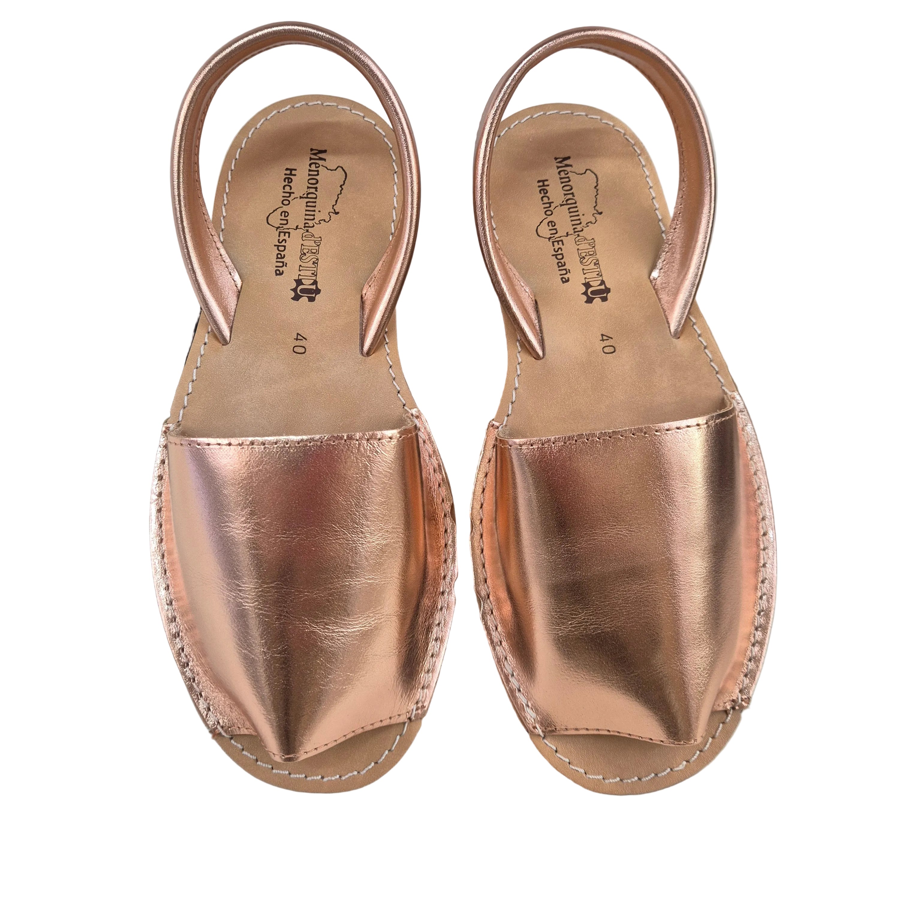 Minorcan sandals - Laminated Rose gold