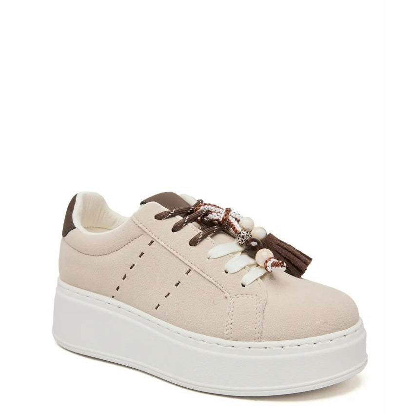 Baskets à double lacets & Charms - Beige