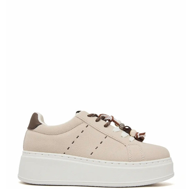 Baskets à double lacets & Charms - Beige