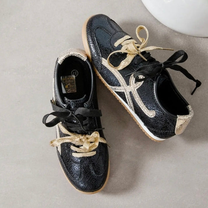 Baskets basses rétro - Noir