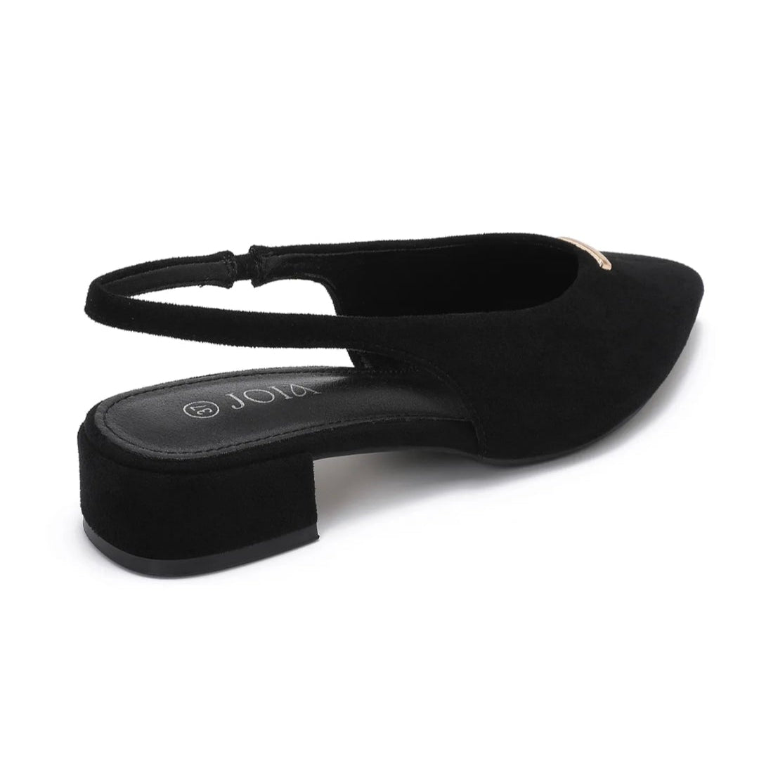 Slingback en suédine - Noir