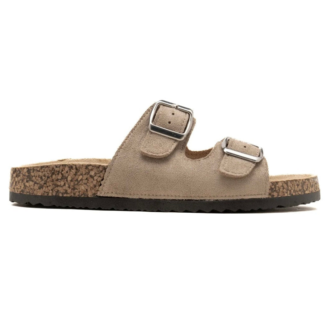 Sandales double brides - Taupe