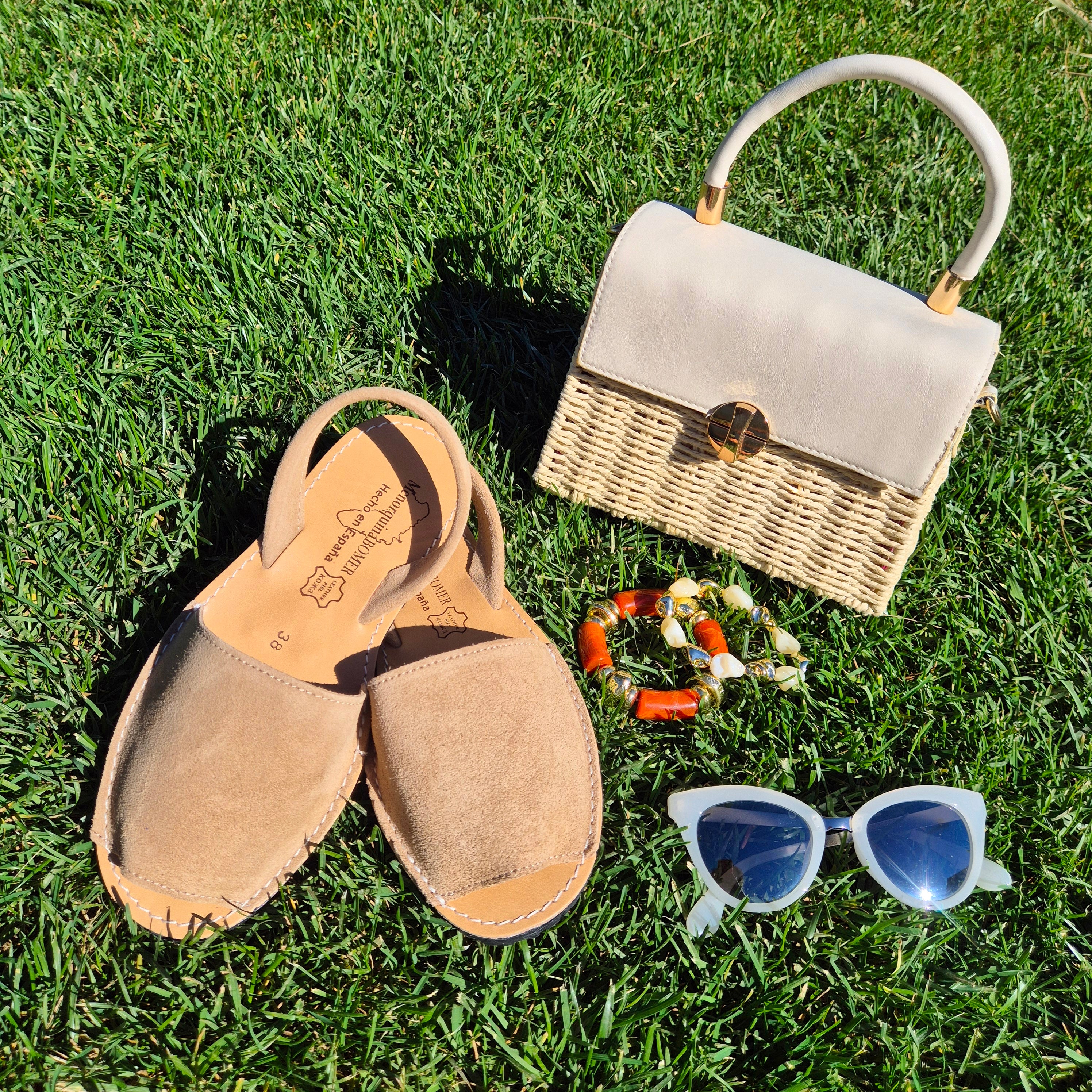 Minorquines - Wildleder Beige