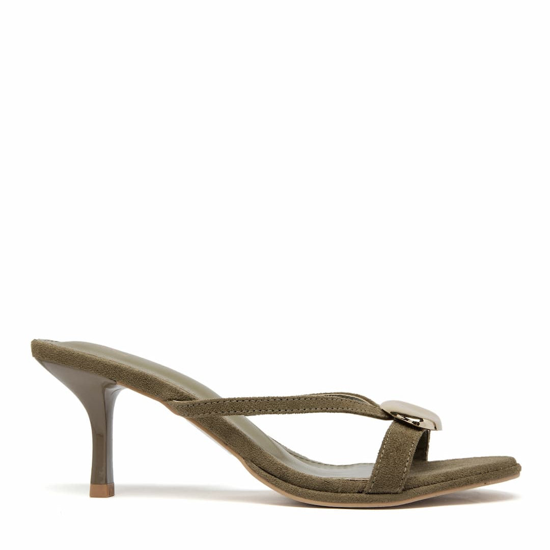 Sandales à talons - Kaki