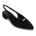 Slingback en suédine - Noir