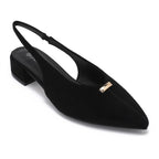 Slingback en suédine - Noir