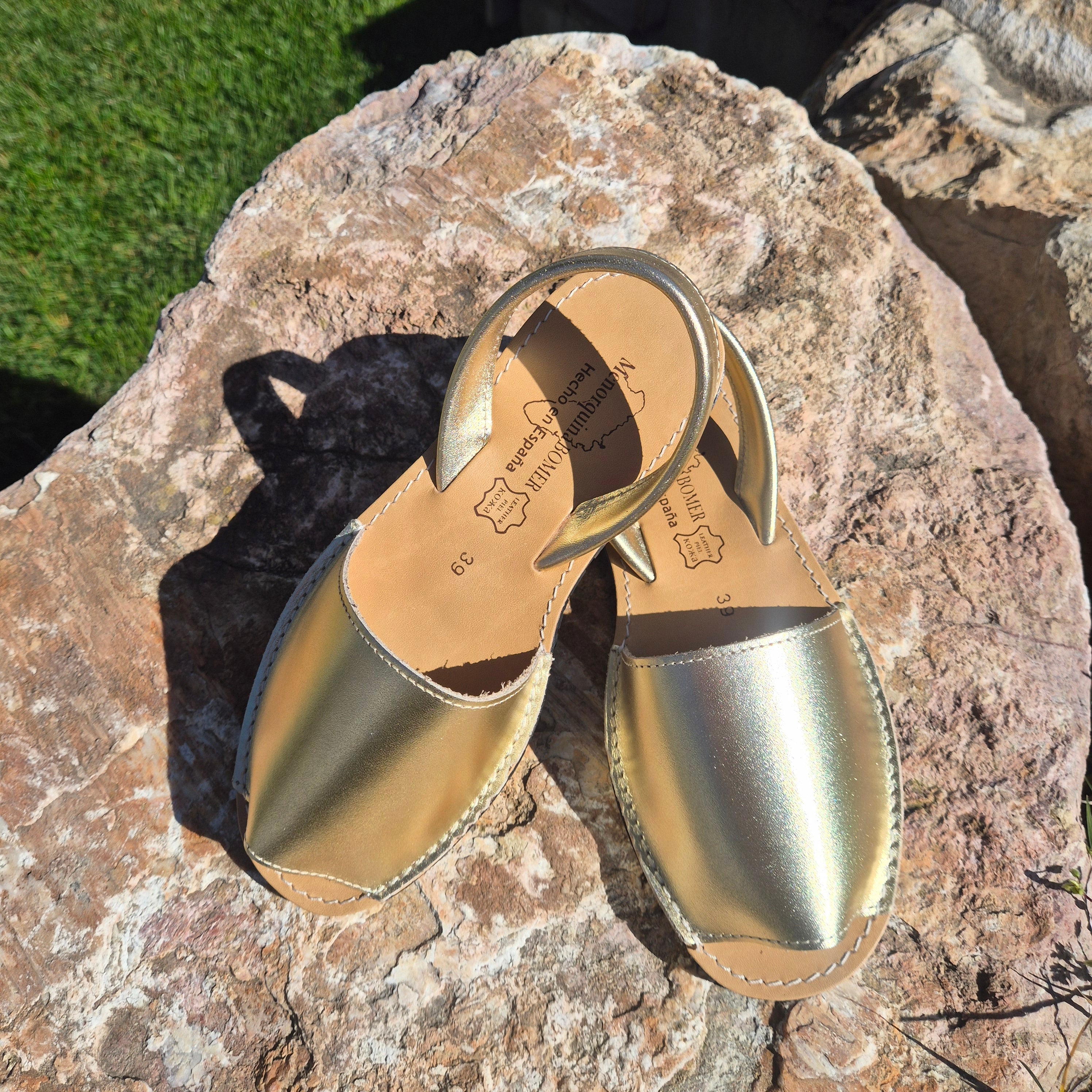Minorcan Sandals - Gold Laminated