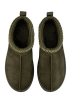 Mules brodées - Kaki