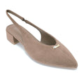 Slingback en suédine - Taupe