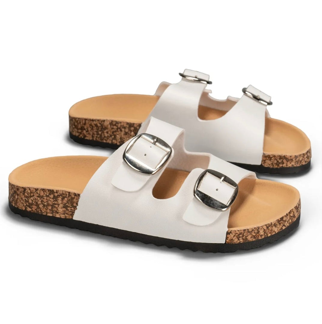 Sandales double brides - Blanc