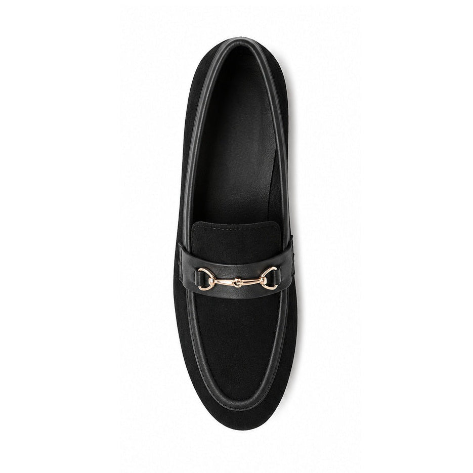 Mocassins bi-matière- Noir