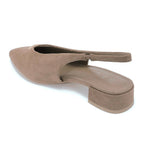 Slingback en suédine - Taupe