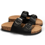 Sandales double brides - Noir