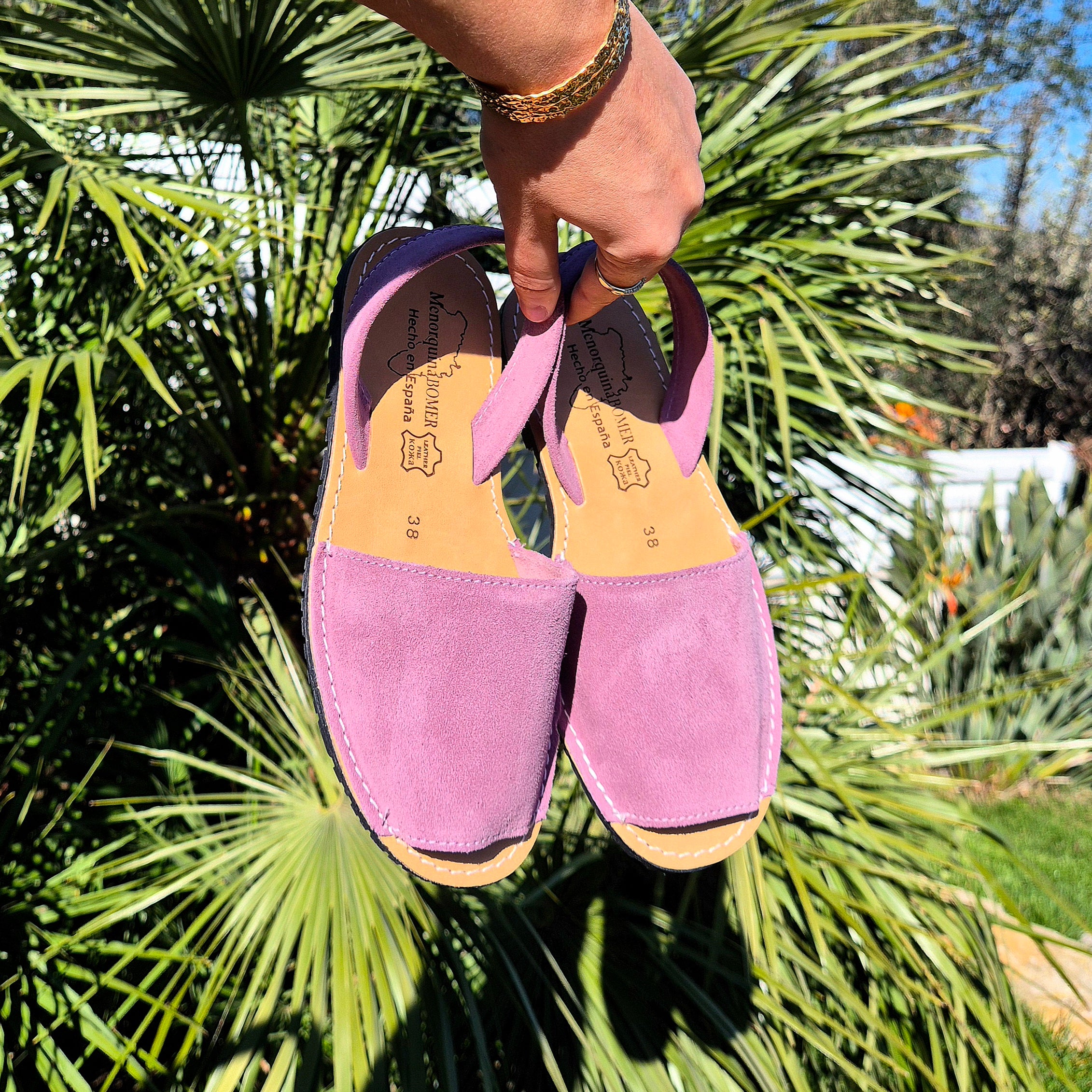 Minorcan Sandals - Lavender Suede
