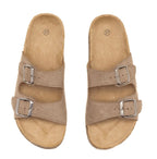 Sandales double brides - Taupe
