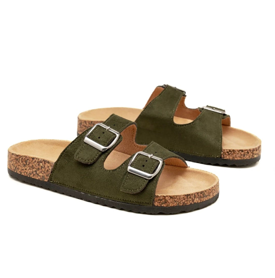 Sandales double brides - Kaki