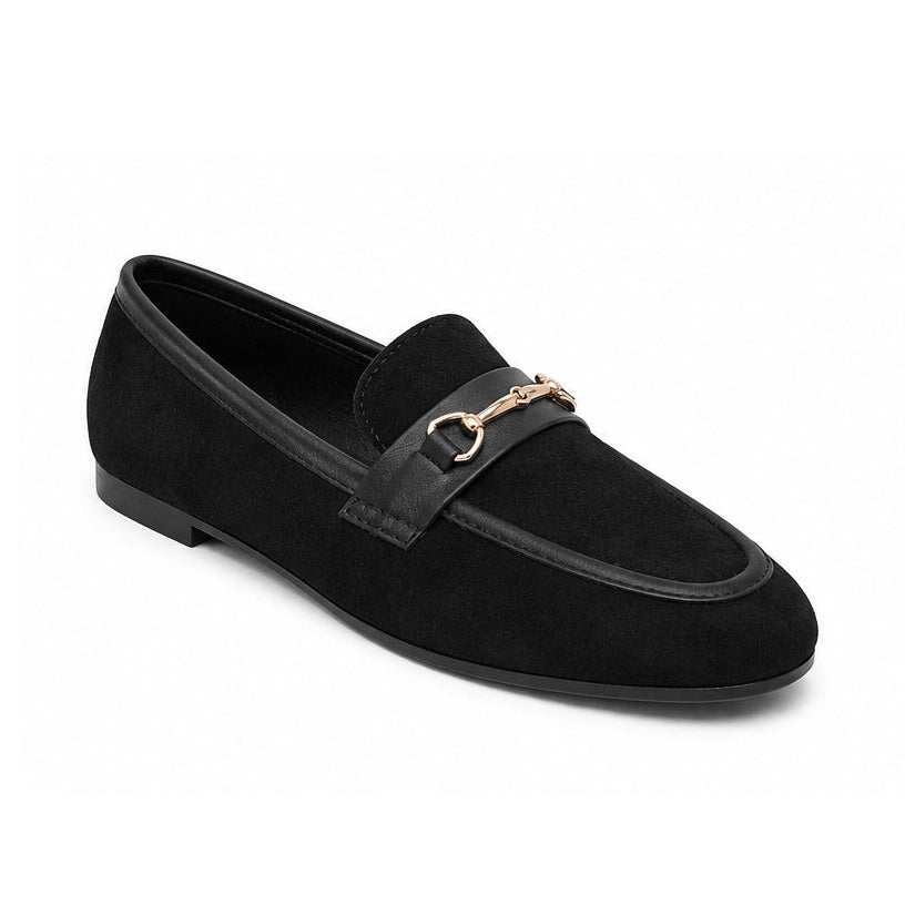 Mocassins bi-matière- Noir