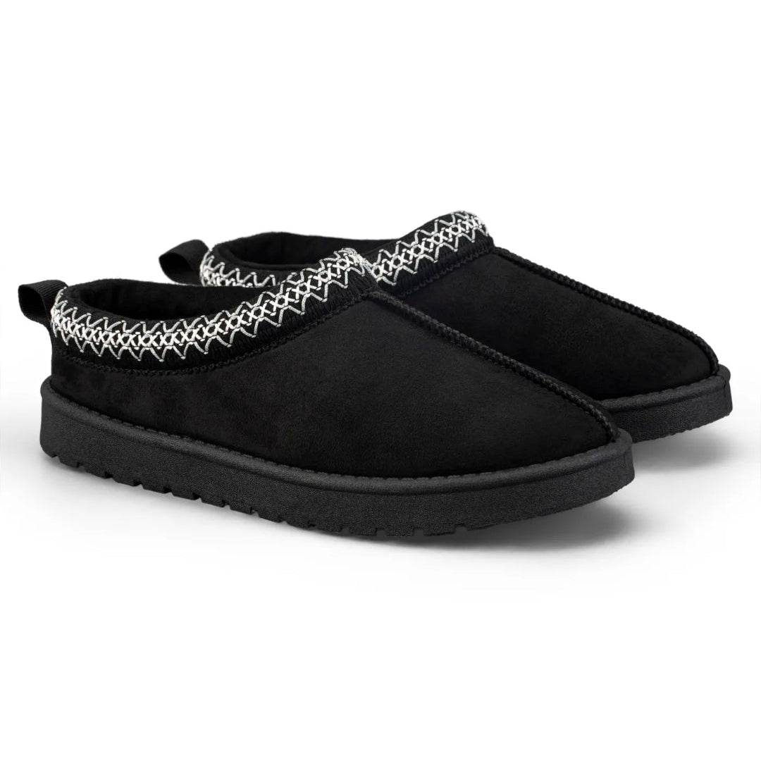 Mules brodées - Noir