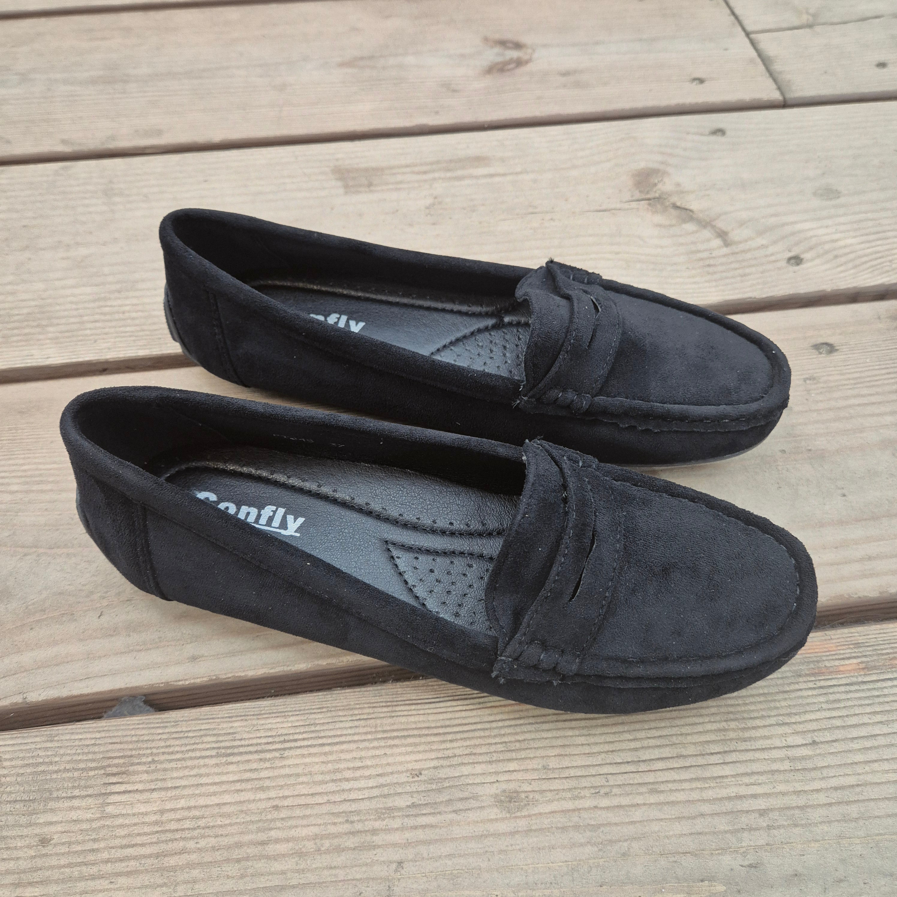 Billie - Mocasín de ante - Negro