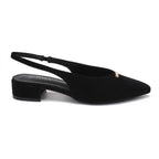 Slingback en suédine - Noir