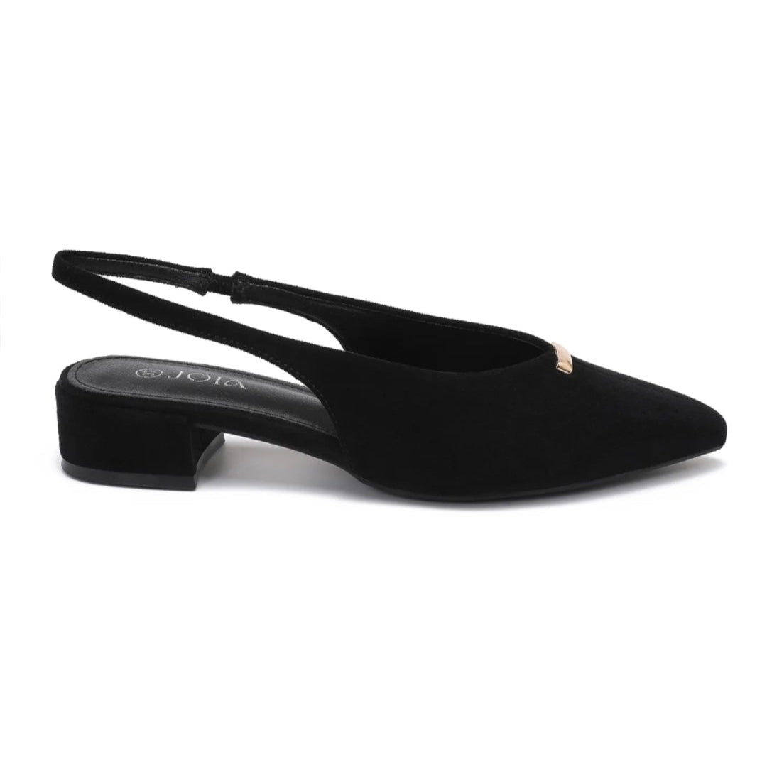Slingback en suédine - Noir