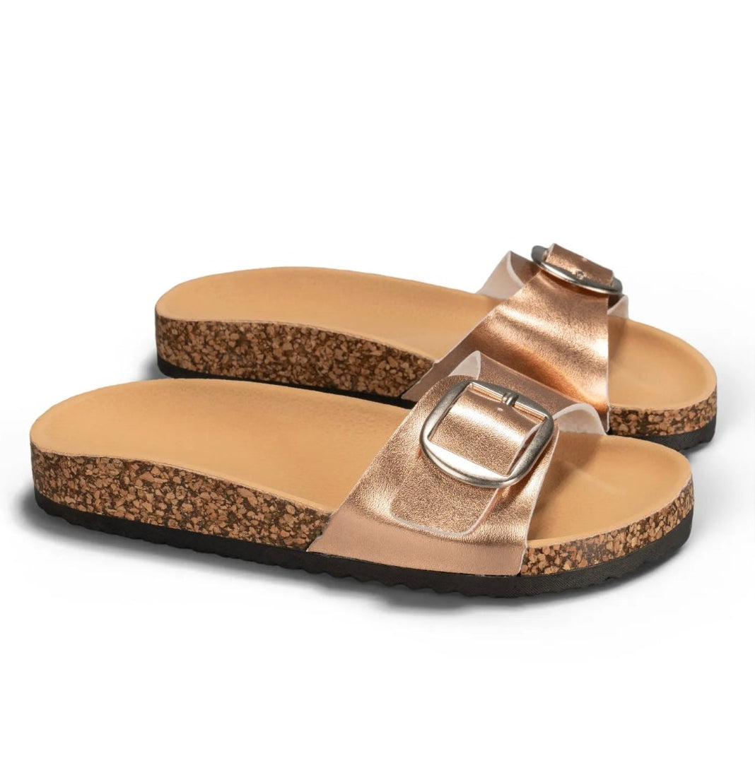 Sandales une bride - Rose gold