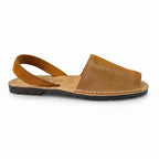 Minorquines - Serraje Glitter camel