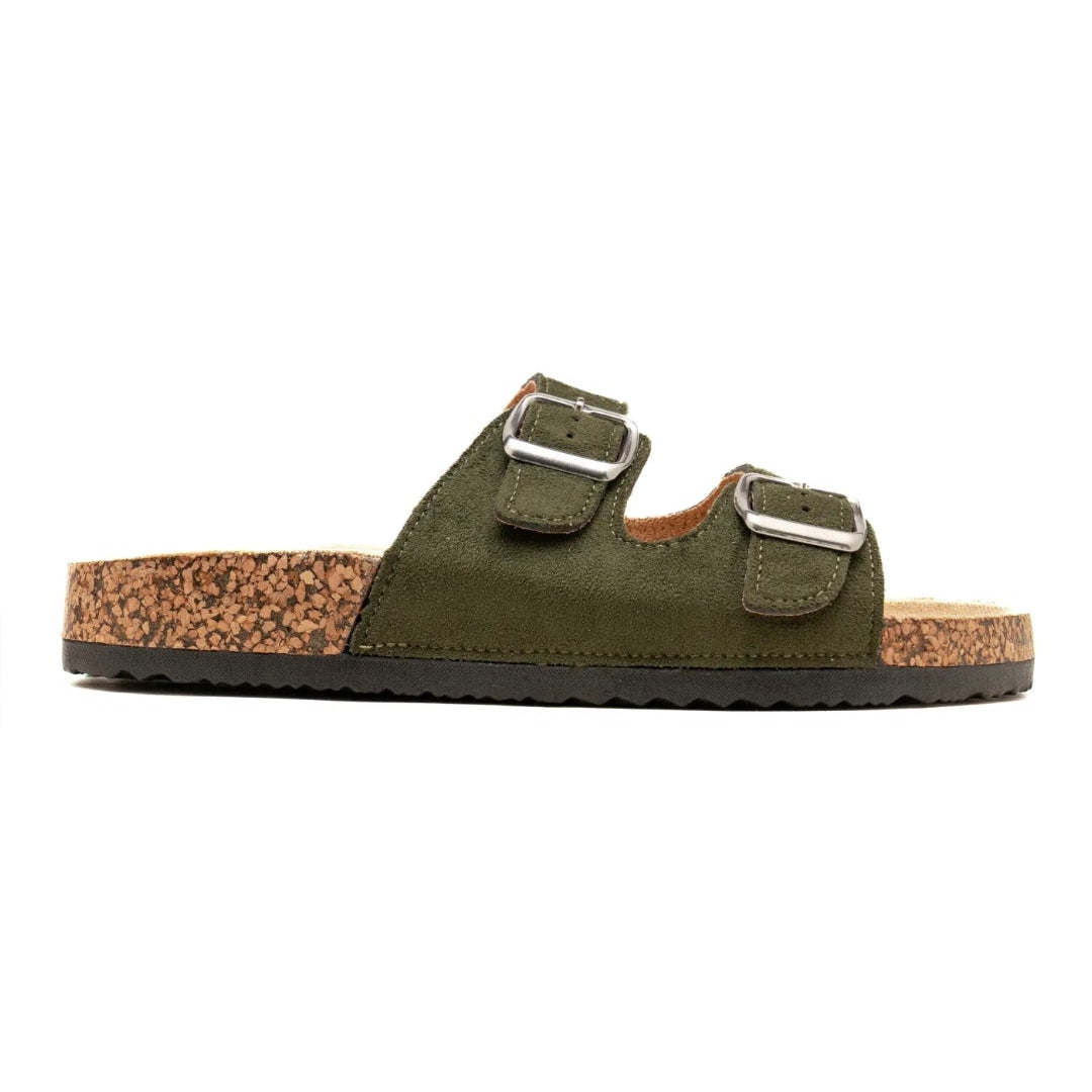 Sandales double brides - Kaki