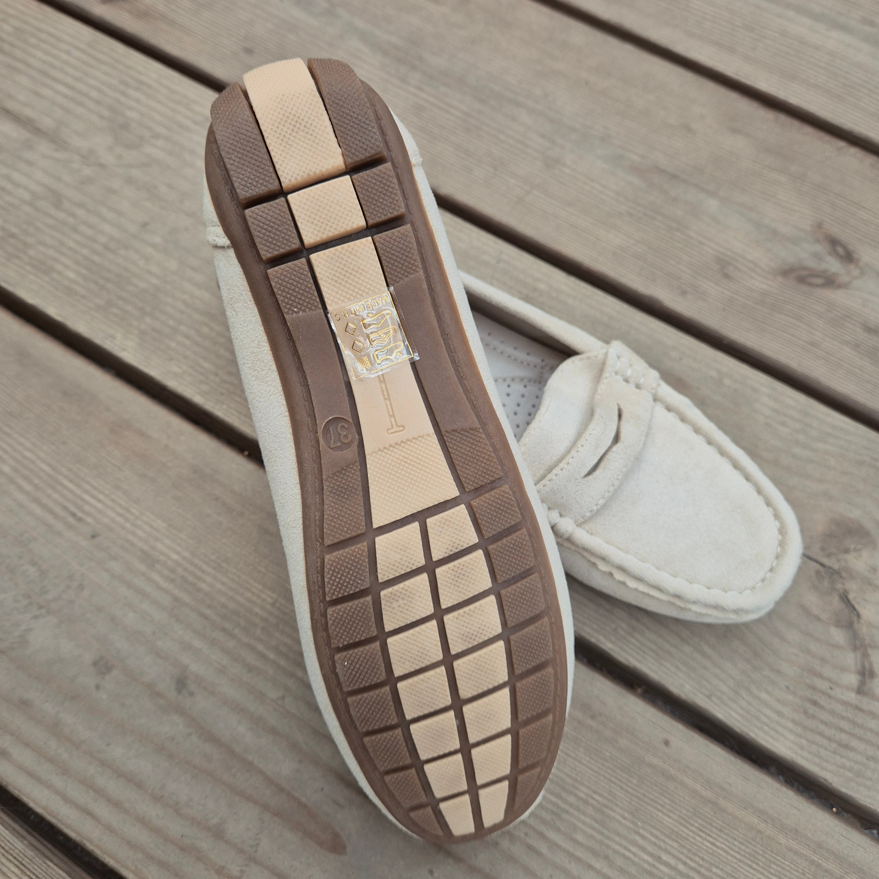 Billie - Mocasín de ante - Beige