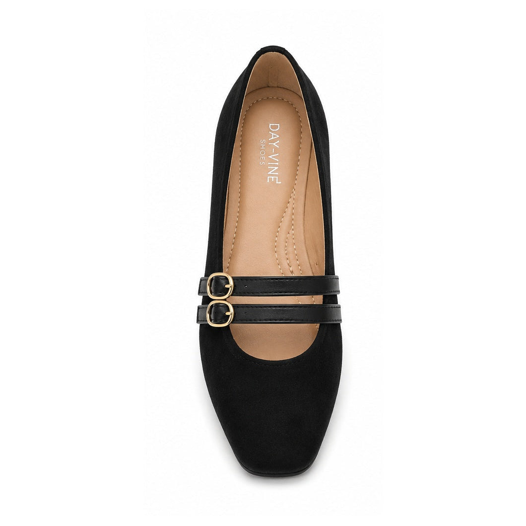 Ballerines doubles boucles - Noir