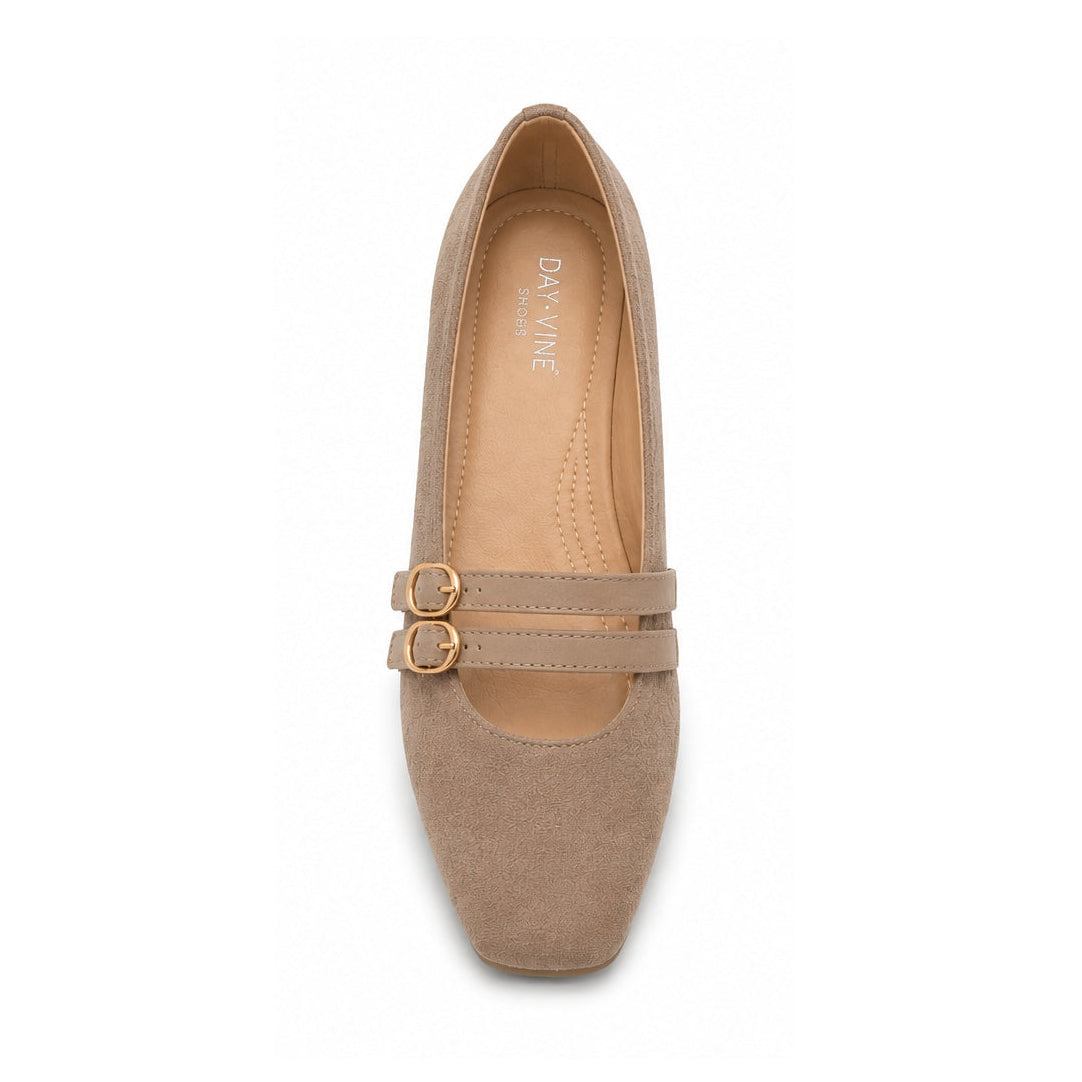 Ballerines doubles boucles - Taupe