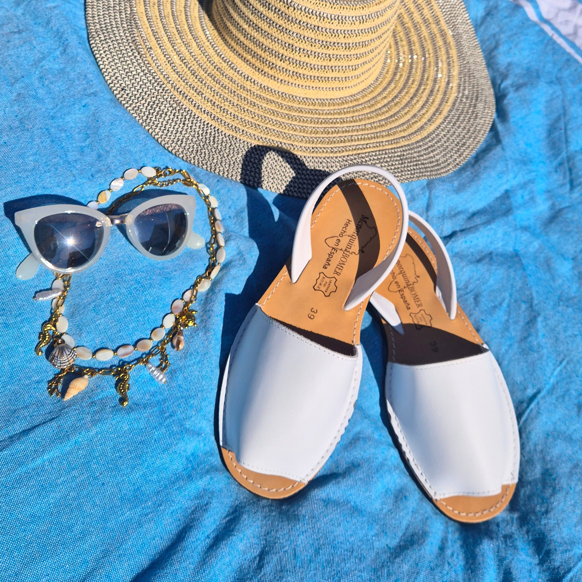 Minorcan sandals - White Nappa Leather