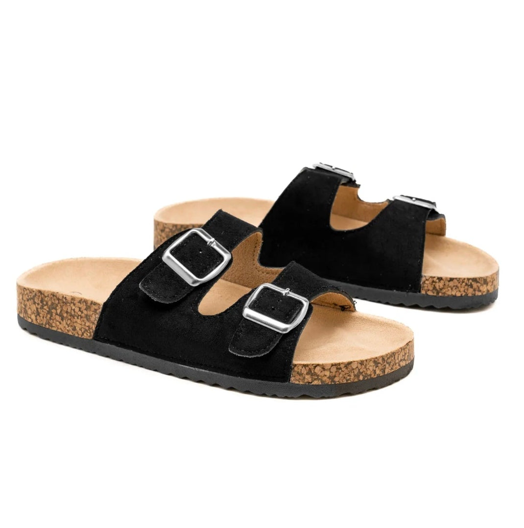 Sandales double brides - Noir